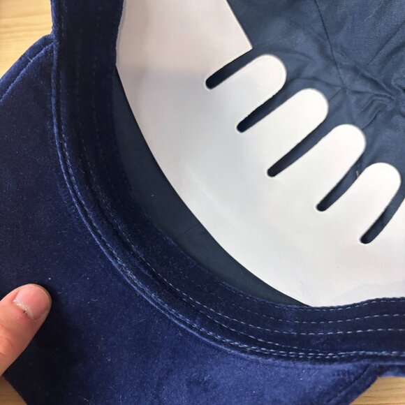 CB Hat Cap Strap Back Blue Navy Velvet Panel Sample NWT - Picture 9 of 13